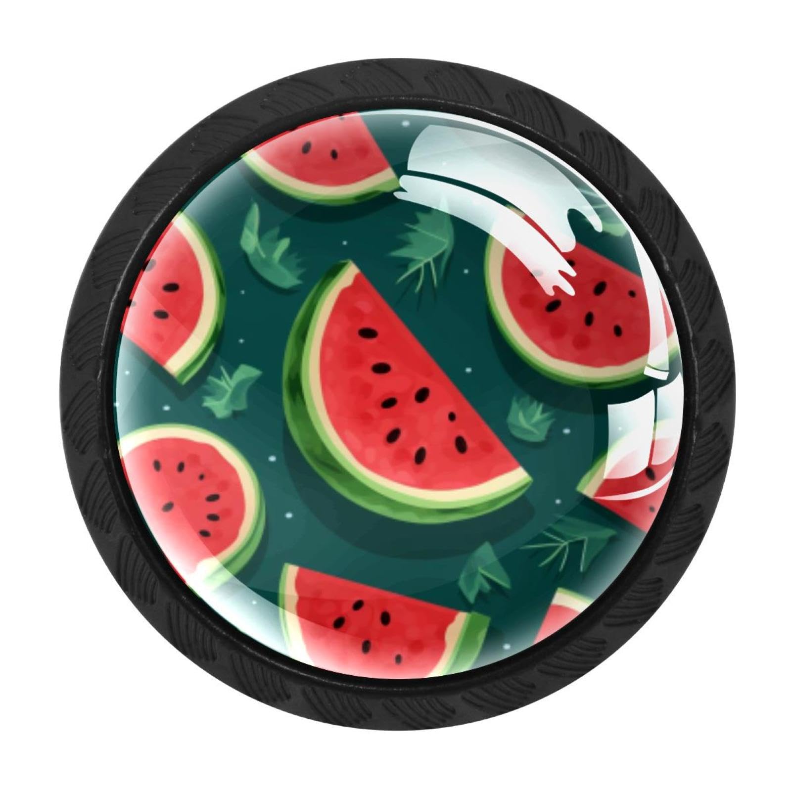 CHENZZZZ 4 Pack Black Watermelon Kitchen Handles, Cabinet Pulls Hardware for Cupboard Drawer Knobs Dresser Pulls