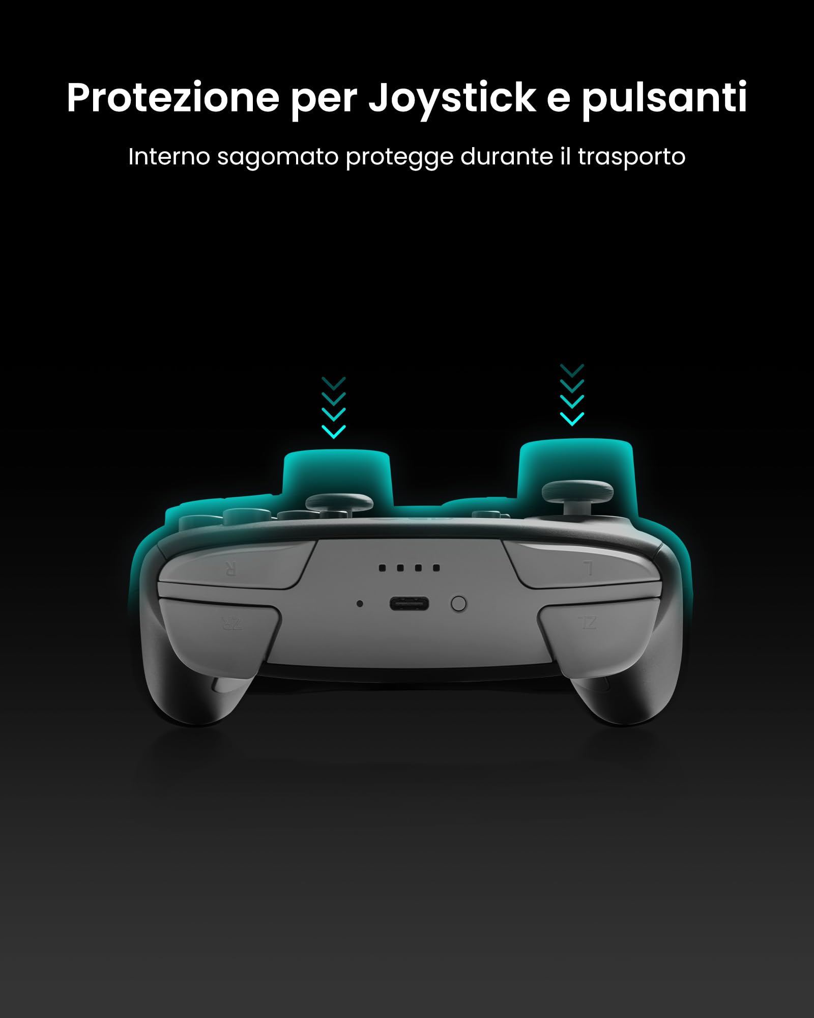 tomtoc Custodia per Nintendo Switch 2 Pro Controller , Case Cover rigida protezione guscio rigido per joystick, custodia da viaggio portatile, antiurto, antigraffio, resistente all’acqua