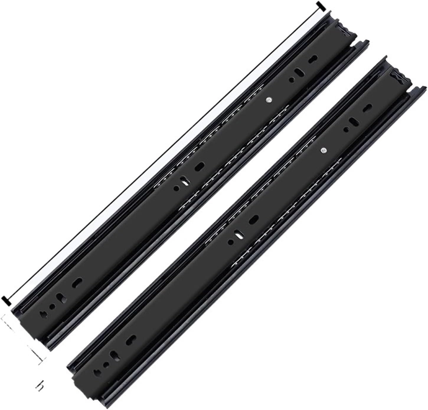 6-20in 45 Wide Buffer Damping Drawer Three Section Guide Rail Cabinet Slide Rail(8in Silent Edition)