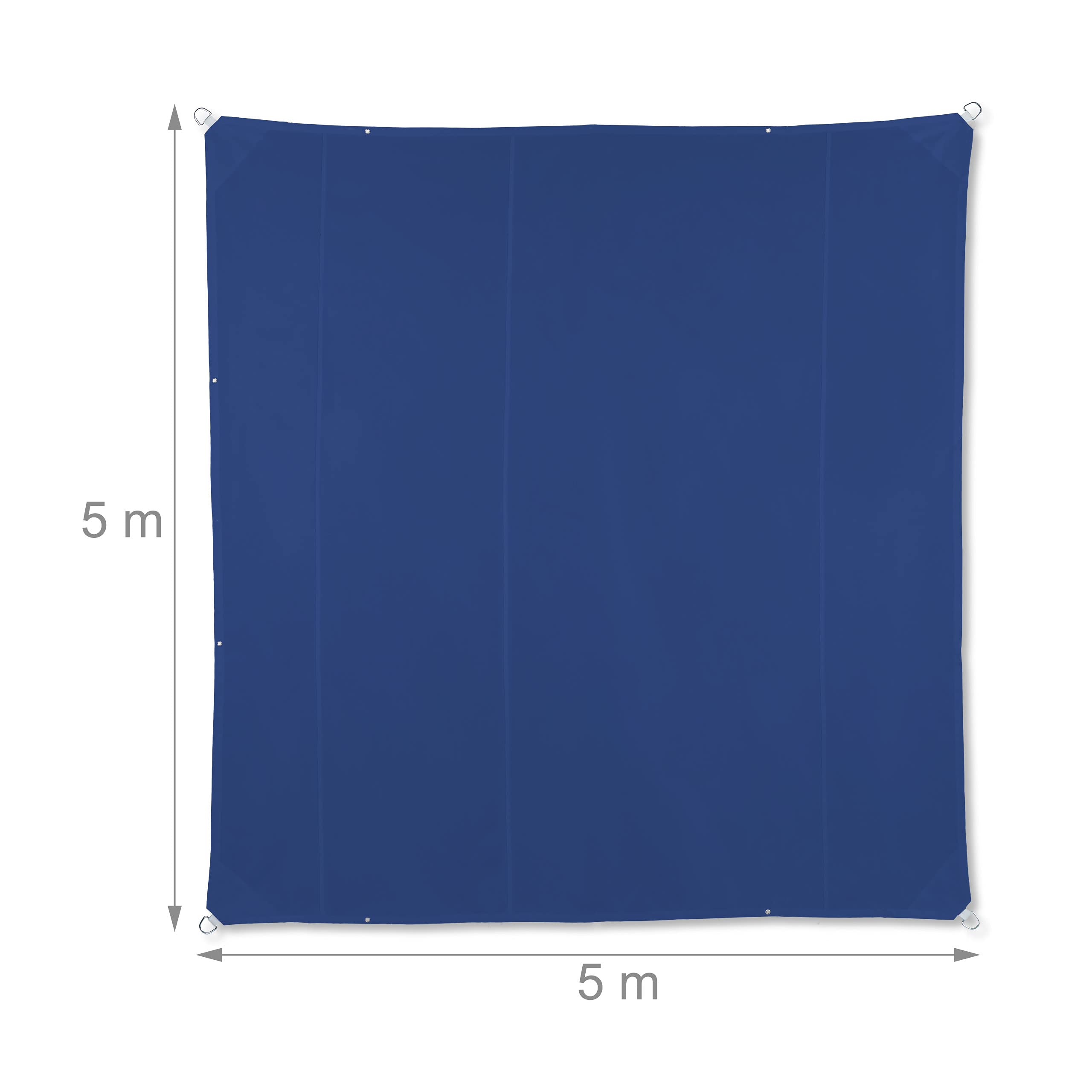 Voile D'ombrage Relaxdays 5x7 M Gris Clair | Imperméable, Protection UV 30+, Forme Concave