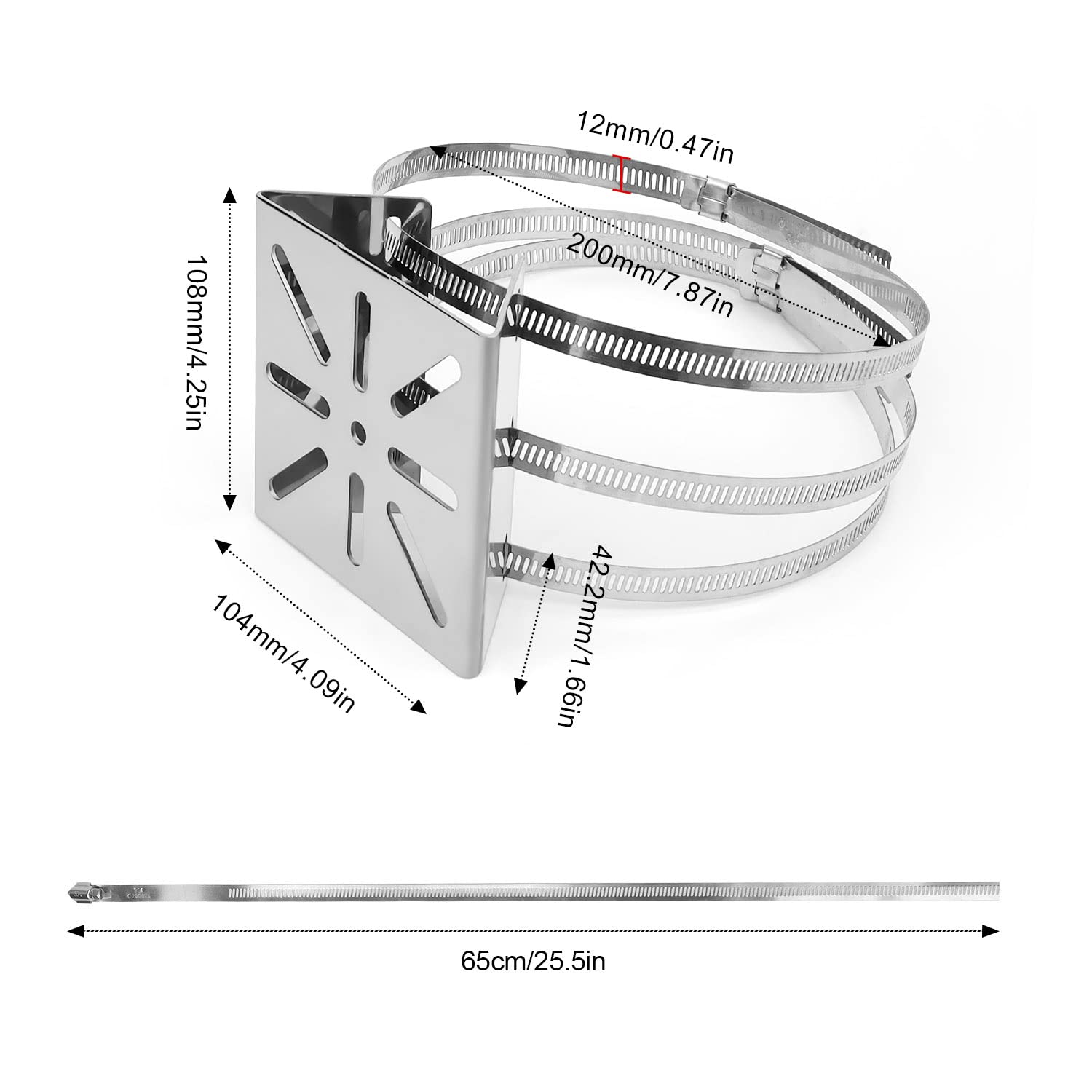Staffa Per Telecamera Di Sicurezza - Supporto Regolabile Con Morsetti, Acciaio Rinforzato - Foto 10