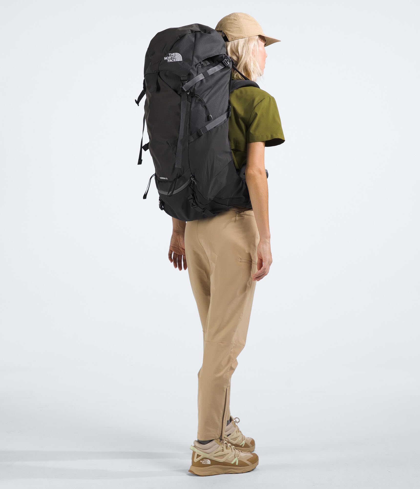 The North Face Womens Terra 55 Backpack Asphalt GyBlk-NPF XSSmall | Hiking Pack Women-Specific Fit Cinch-Top Opening Pole & Ice Axe Attachments product thumbnail 8