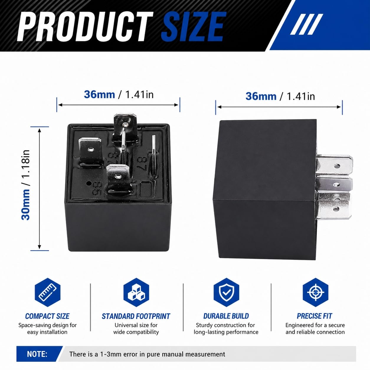 4 Pack 5 Pin Electrical Switch Relays for Automotive Car Truck Marine Boat 12V 30/40 Amp