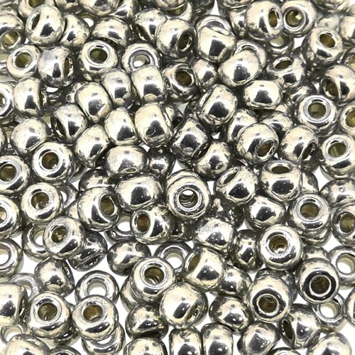 Silver 20 Grams Miyuki 6/0 Seed Bead Duracoat Galvanized 20 Gram