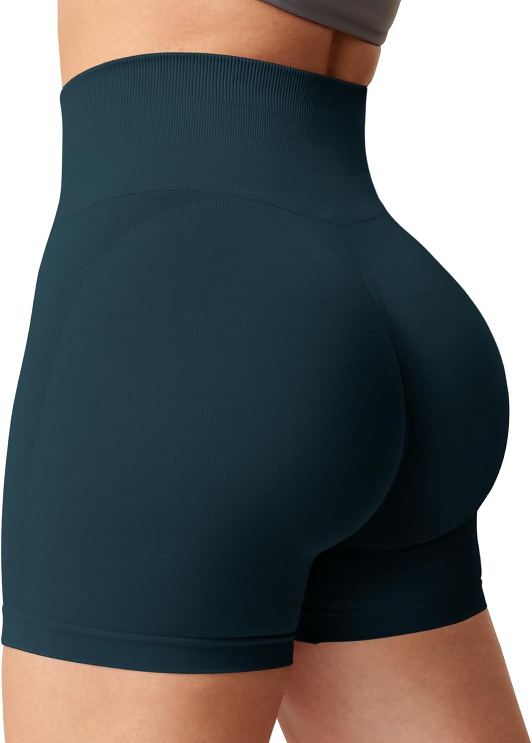 YEOREO Women Seamless Scrunch Workout Shorts High Waisted Intensify Running Gym Yoga Workout