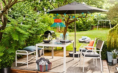 Snail 9 feet Aluminum Patio Umbrella Sun ray Protection Fade Resistant Outdoor Market Umbrella with Push Button Tilt, 8 Ribs, 4 Colors (Chocolate)