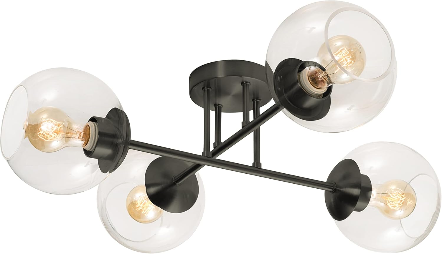 Jamie 24" Semi Flush - Black