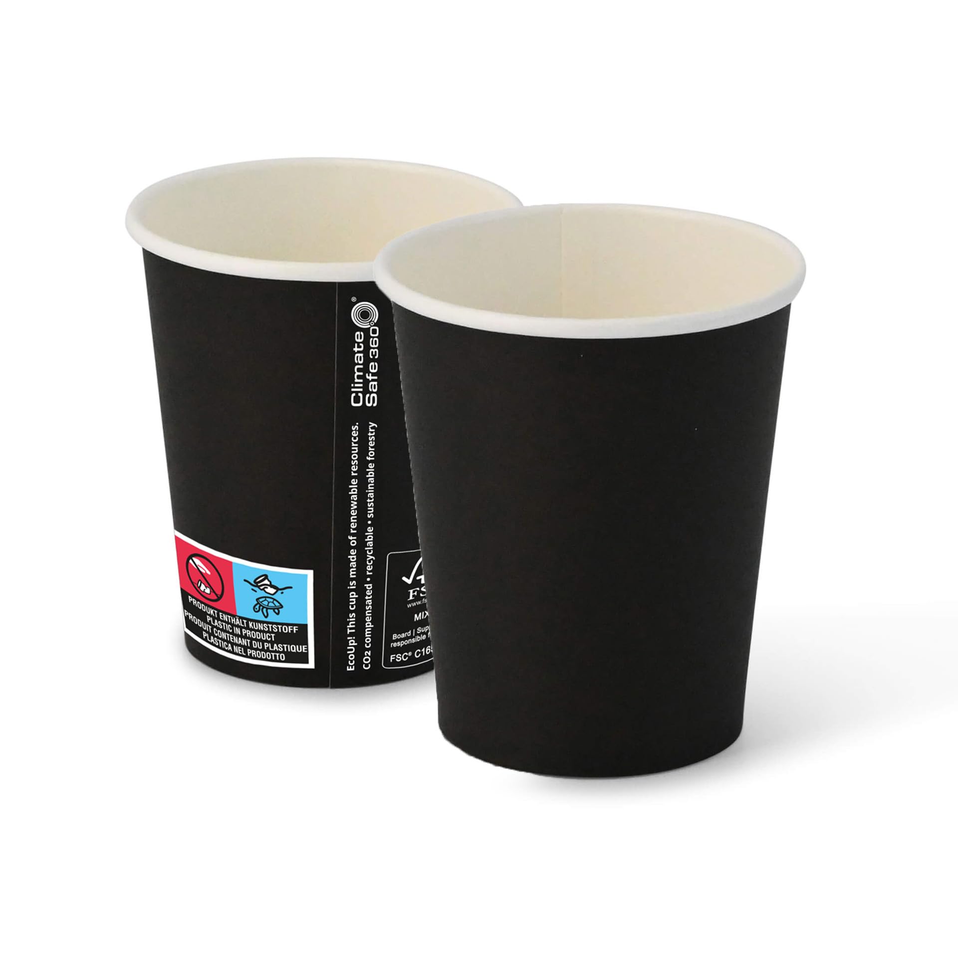 BIOZOYG Bicchieri di cartone 500 pezzi 200 ml - Bicchieri usa e getta per bevande calde - Alternativa ai bicchieri di polistirolo, bicchieri di carta