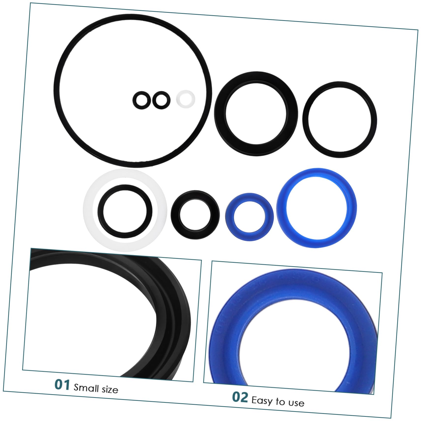 Kit di 10 Anelli di Tenuta in Silicone Resistenti All'usura per Riparazioni ad Alta Temperatura e Pressione, la Manutenzione Auto