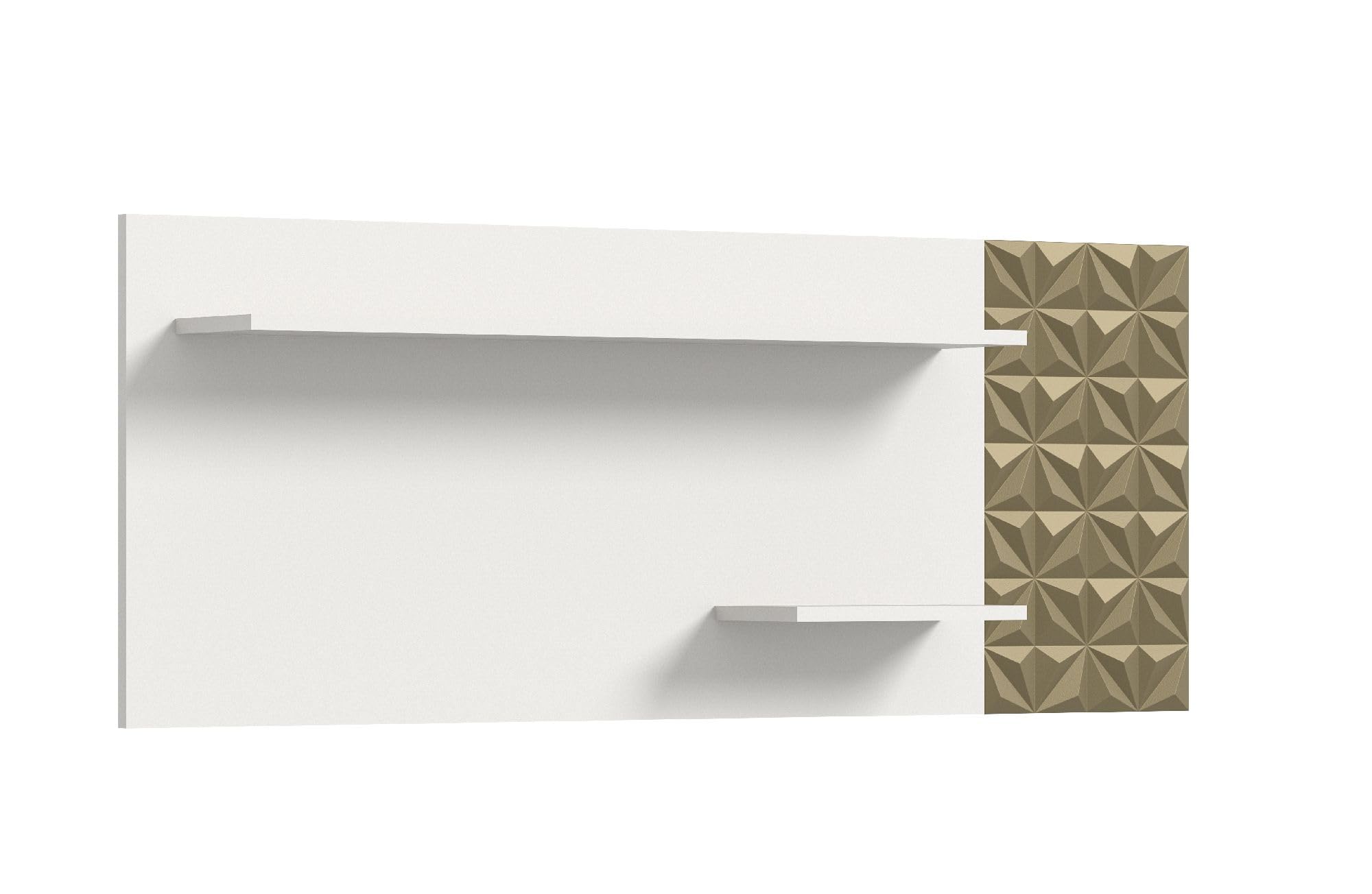 Mueble de Pared xonox.home Prisma de melamina blanca de 140 x 53 x 17 cm