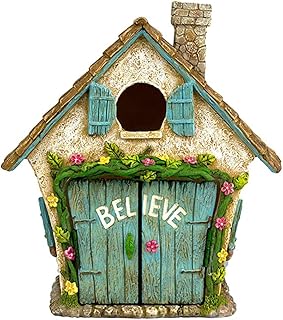 ZHINTE Decorazione Casa Casetta per Uccelli Colorata Dipinta a Mano in Resina, Giardino, Patio, Cottage di Campagna
