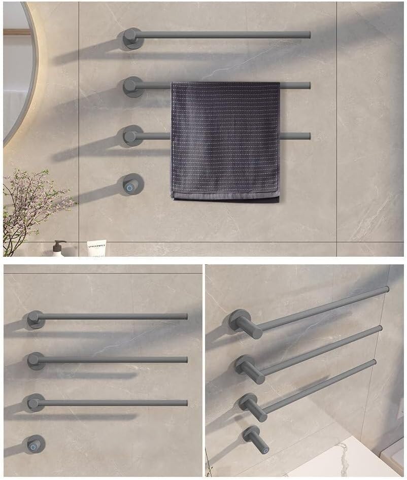 Calentador de toallas eléctrico inteligente de pared con 3 varillas en acero inoxidable 304 2