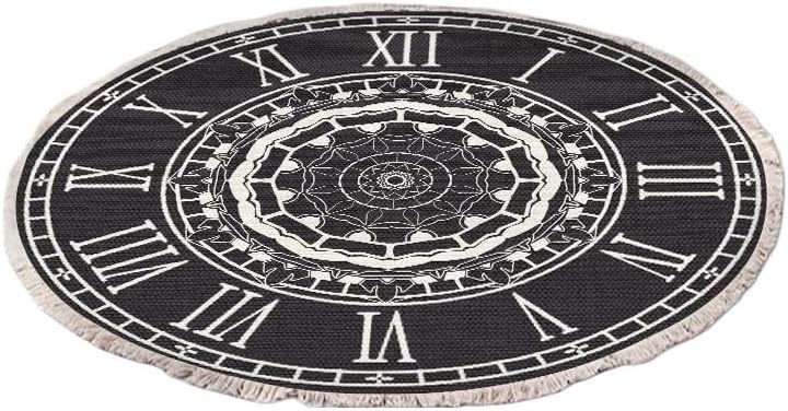 120 * 120 cm European Ethnic Style Home Bedroom, Living Room, Study, Entrance mat, Computer Chair mat, Circular Carpet(Y-H26,Diameter 60cm)