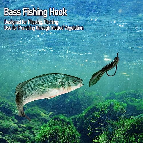 Hameçons de pêche à l'eau douce Dr.Fish Neko rig double ardillon 4/0