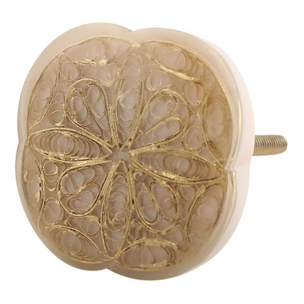 Indian-Shelf 2 Piece Cream Knobs -Resin Drawer Knobs Antique - Flower Drawer Pull Handles - 3.81 cm Drawer Pulls (B084NWBTMN) Amazon Price History, Amazon Price Tracker