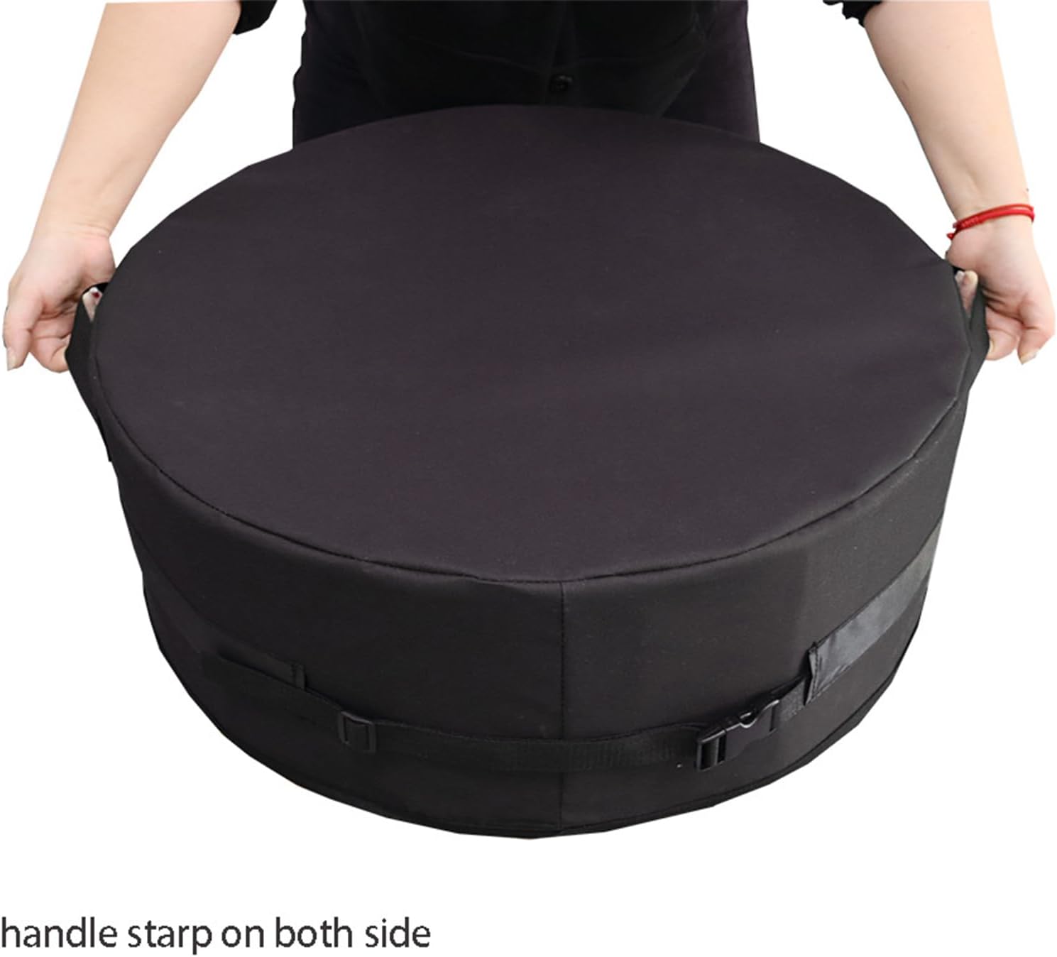 Fire Pit Cover | with Handle Adjustable Dustproof Windproof Waterproof,Round Patio Fire Pit Cover Protector,for Yard Patio Balcony Lawn Grassland Porch