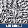 Arotive Bathroom Rugs 30x20, Extra Soft Absorbent Shaggy Chenille Bath Rugs, Machine Washable Rubber Backing Non-Slip Bath Mats for Bathroom Floor Tub and Shower, Home Decor Accessories, Grey #2