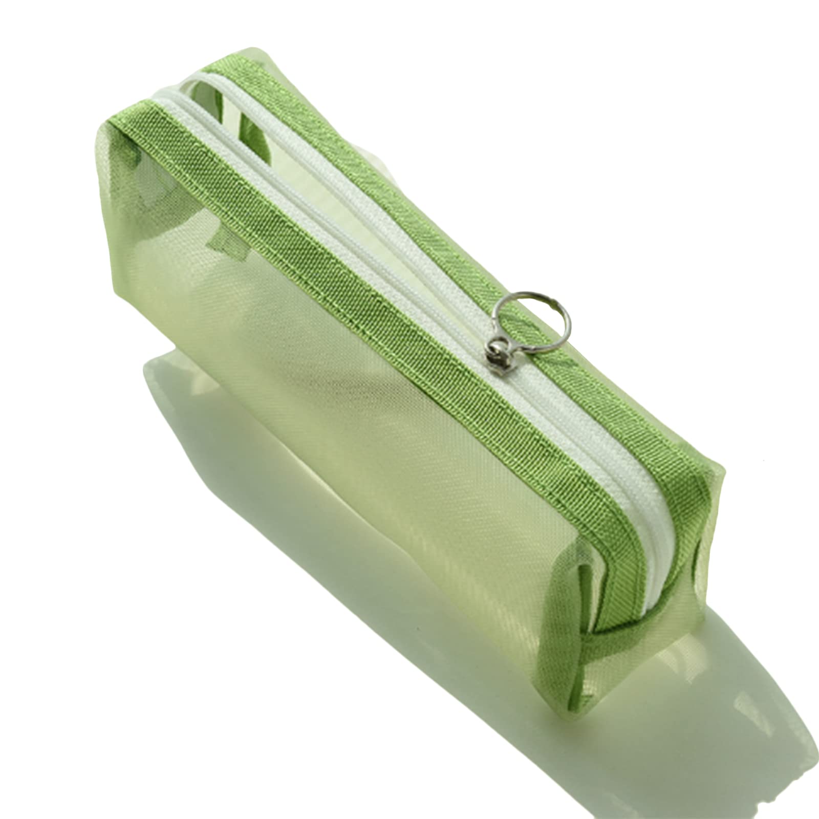 QMET Mesh Pen Case, Zipper Mesh Pouch, Multifunctional Clear Pencil Bag Organizer Stationery Storage Bag for Office Supplies Cosmetics Makeup Travel Accessories