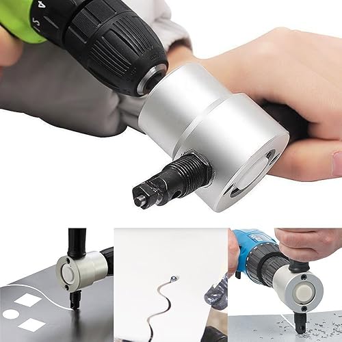 Miniatura 4 de XMHF Herramienta de corte multipropósito para taladro de hoja de metal de doble cabezal, herramienta de corte, accesorio de taladro eléctrico para