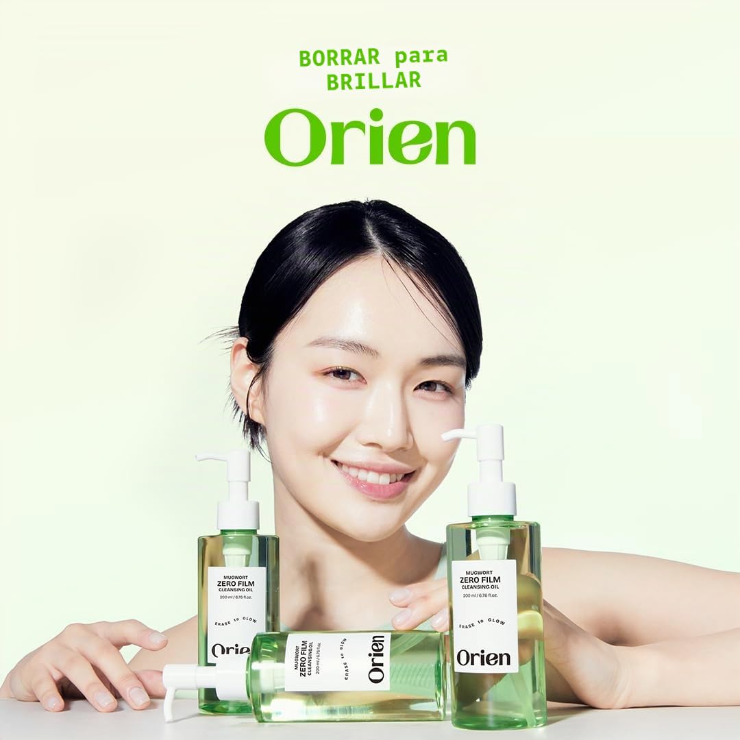 Orien Mugwort Zero Film - Aceite limpiador de 6.76 onzas líquidas, 200 ml, maquillaje diario, eliminación de puntos negros, sin obstrucción de poros