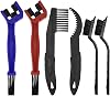 6 Pcs Chain Crankset Brushes, Chain Brush Cleaning Tool, Bike Cleaning Brushes, Bike Maintenance Cleaning Tool, Chain Cleaner Brushes for Mountain Bike, Bike Gear Cleaner Brush for Bikes Motos Gears