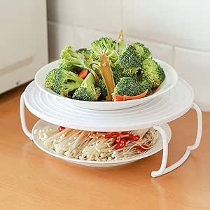 Amazon.com - STOBAZA 2pcs 2-Tier Plate Stacker, Multi-Functional ...