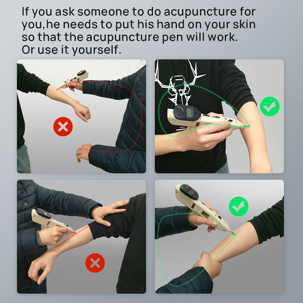 Elektrischer Akupunkturstift Therapiegeraet Akupunktur Stift, Wiederaufladbare Schmerzlinderung Akupunktur Massagestift Acupoints Detector
