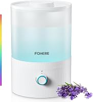 FOHERE 3,2L ultrahangos párásító, hűvös köd, illóolaj diffúzor, 7 színű LED, csendes, BPA-mentes 1