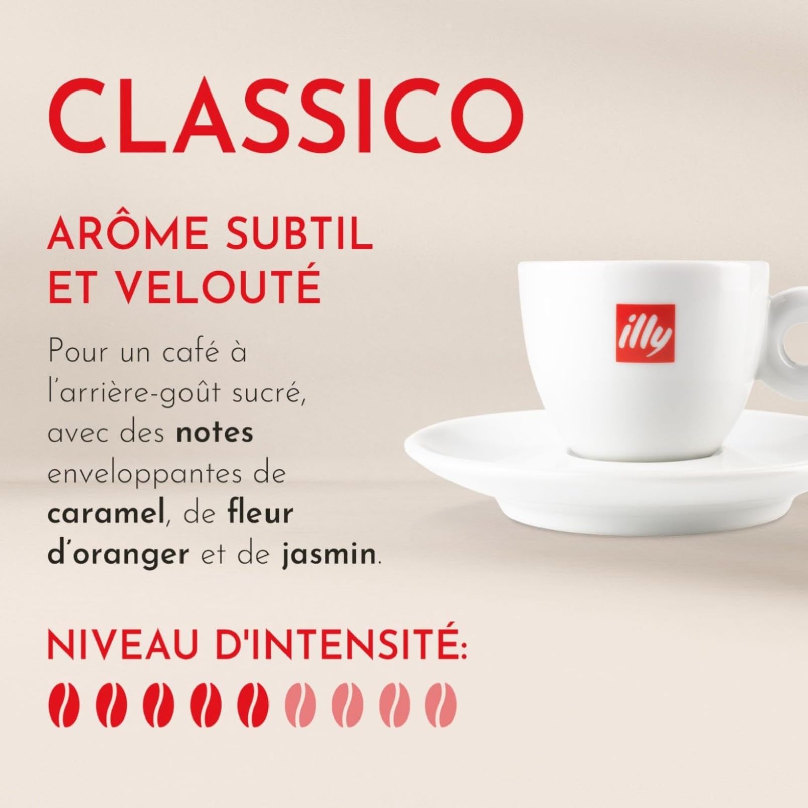 illy, Cafè Moulu pour Espresso Torréfié CLASSICO, 100% Arabica avec des Notes de Fleur d'Oranger et de Jasmin, un Goût Doux et un Arrière-goût Sucré, Paquet de 6 Boîtes (6 x 250gr)
