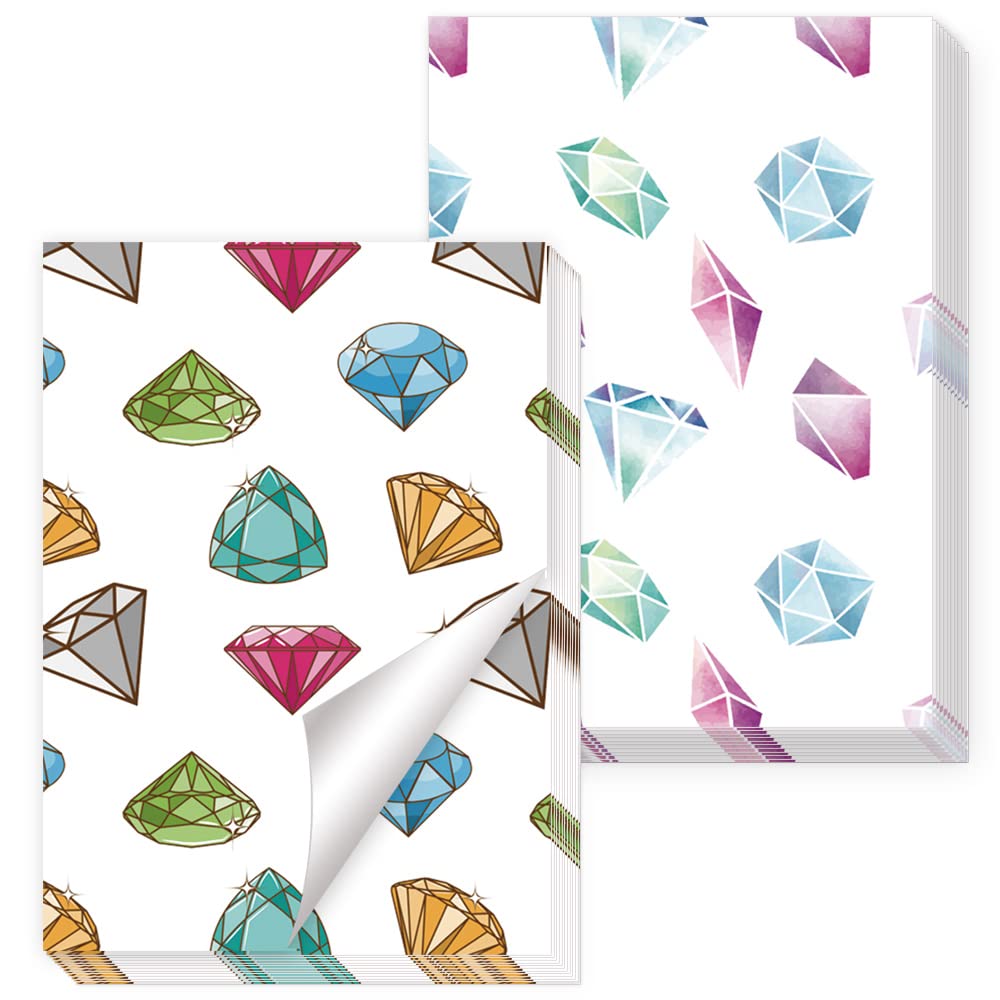 60 PCS Diamond Painting Release Paper Decorative Diamonds Gemstone Cover Replacements Painting Papers 5D Diamond Painting Accessories Tool for Adult (105x74mm)