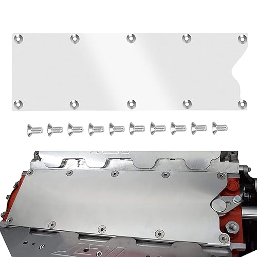 LS Gen 3 Valley Pan Cover Plate Endxedo Low Profile Custom Knock Sensor LSX LS1 LM7 LR4 LQ4 LS6 L59 LQ9 LM4 L33 (Plata)