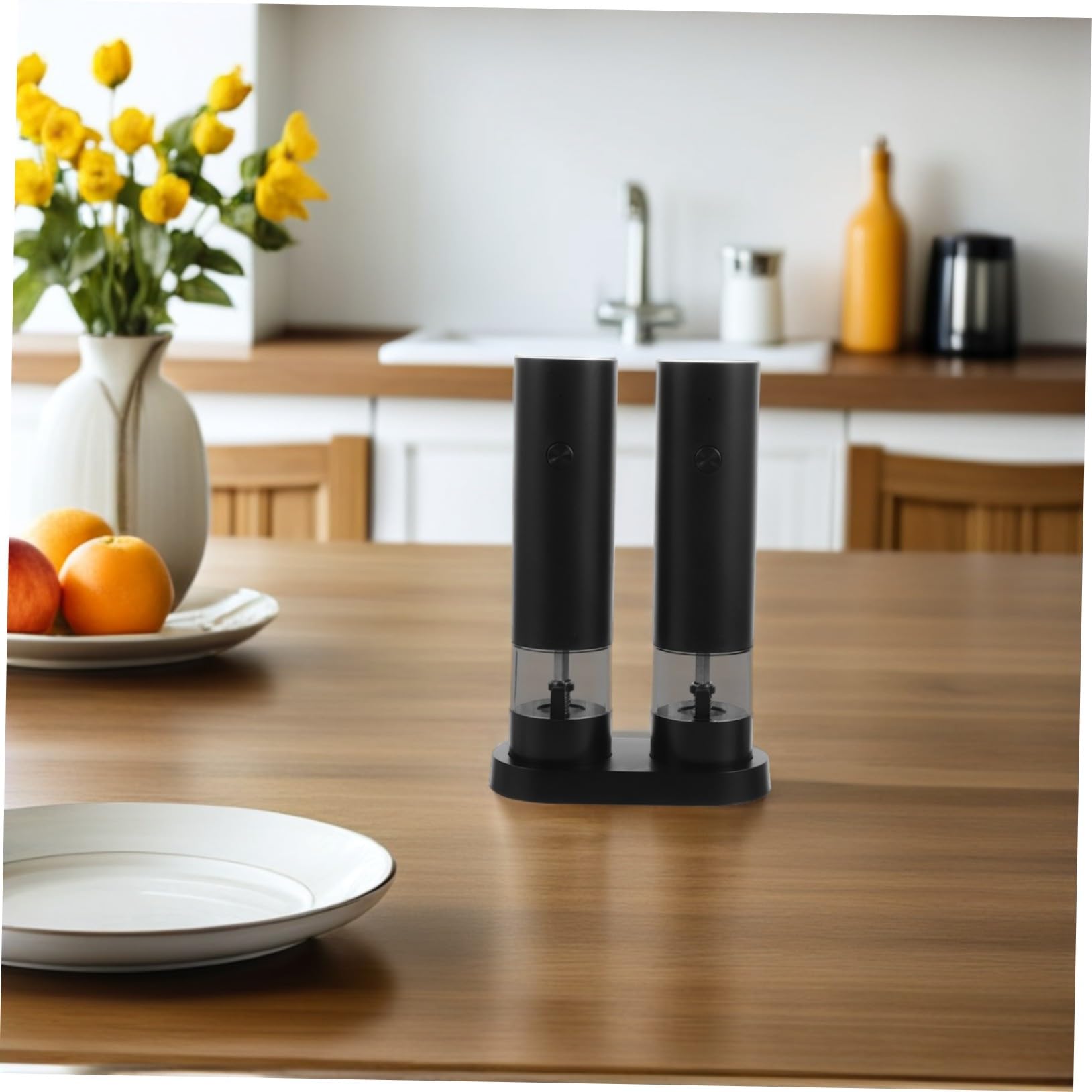Macina Pepe Elettrico Ricaricabile Usb, Set da 1, Nero Abs