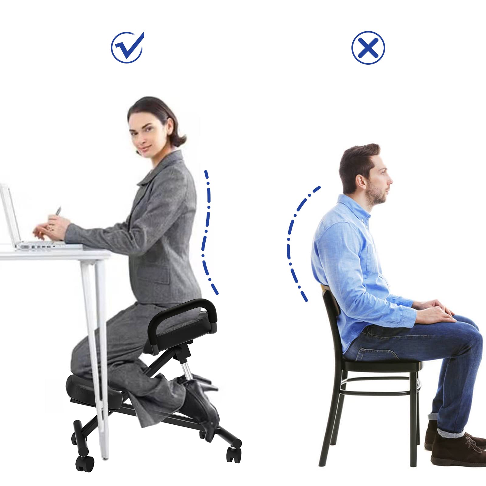 Buy SogesHome Ergonomic Kneeling Chair with Thick Cushions Stool