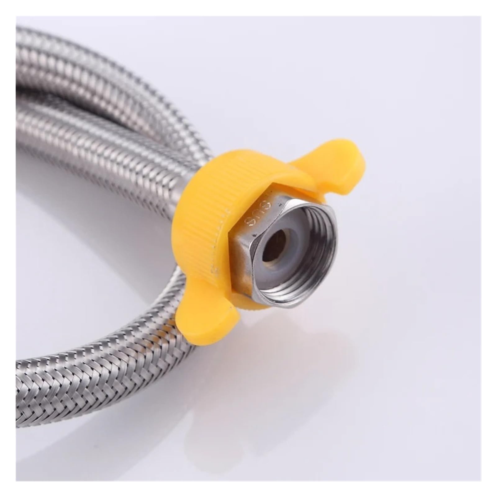 Manguera trenzada de acero inoxidable 304, calentador agua for el hogar, grifo inodoro, tubo entrada caliente y fría, Metal DN15A(200cm)