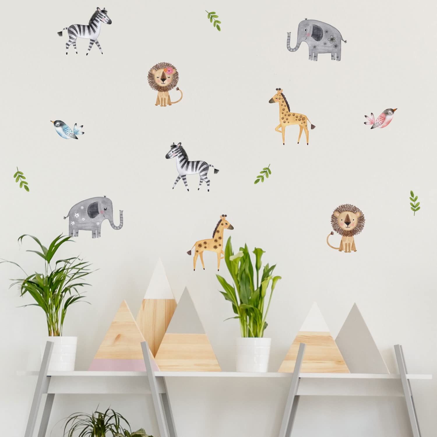 Stickerscape Cute Safari Safari Nursery Accessories - Animal Wall Stickers, Jungle Bedroom Accessories, Nursery Wall Decals ( - Regular)