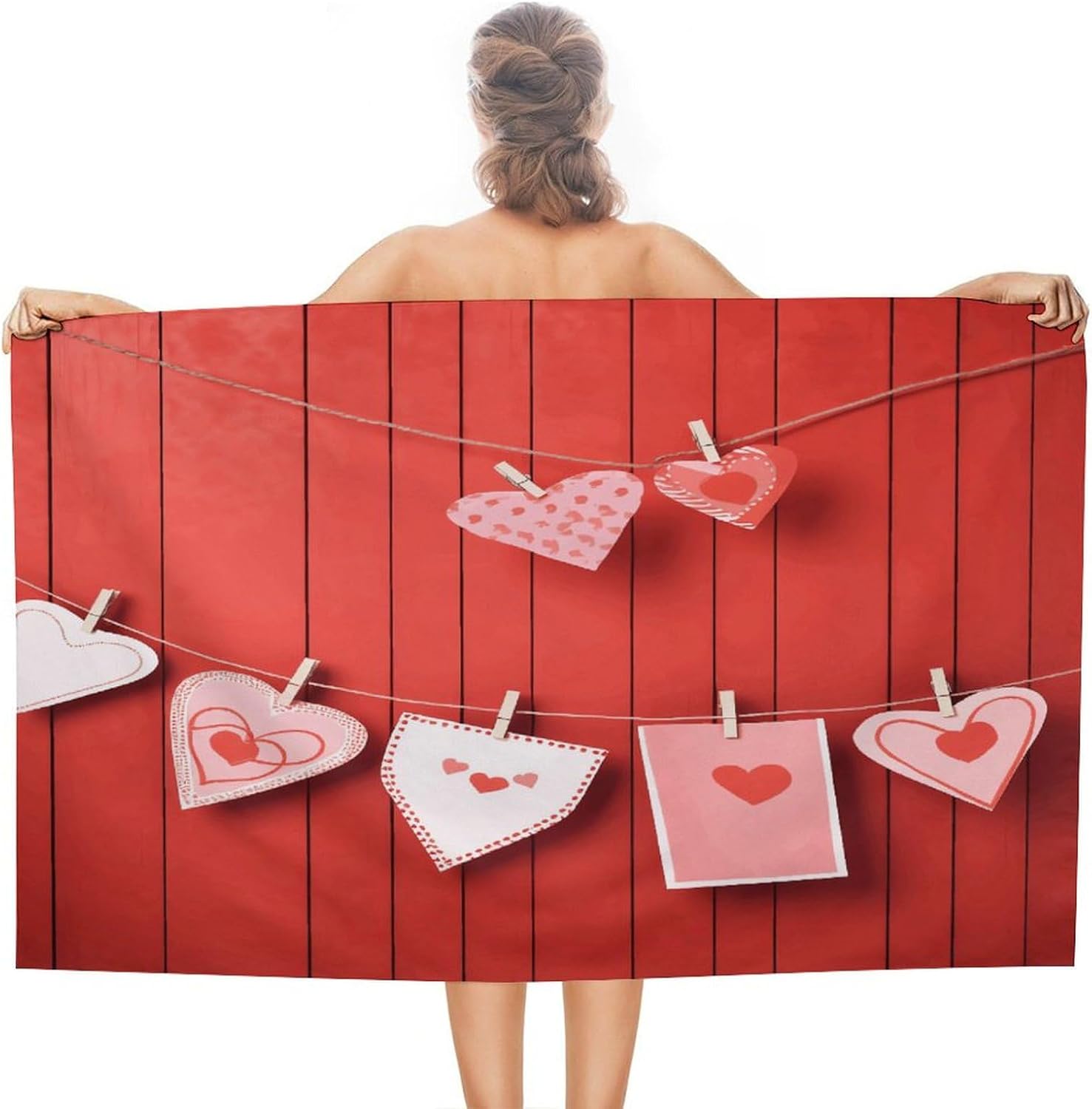 Swimming Towel, Red Wall Printed Fashion Towel,Portable Towel,Durable Towel