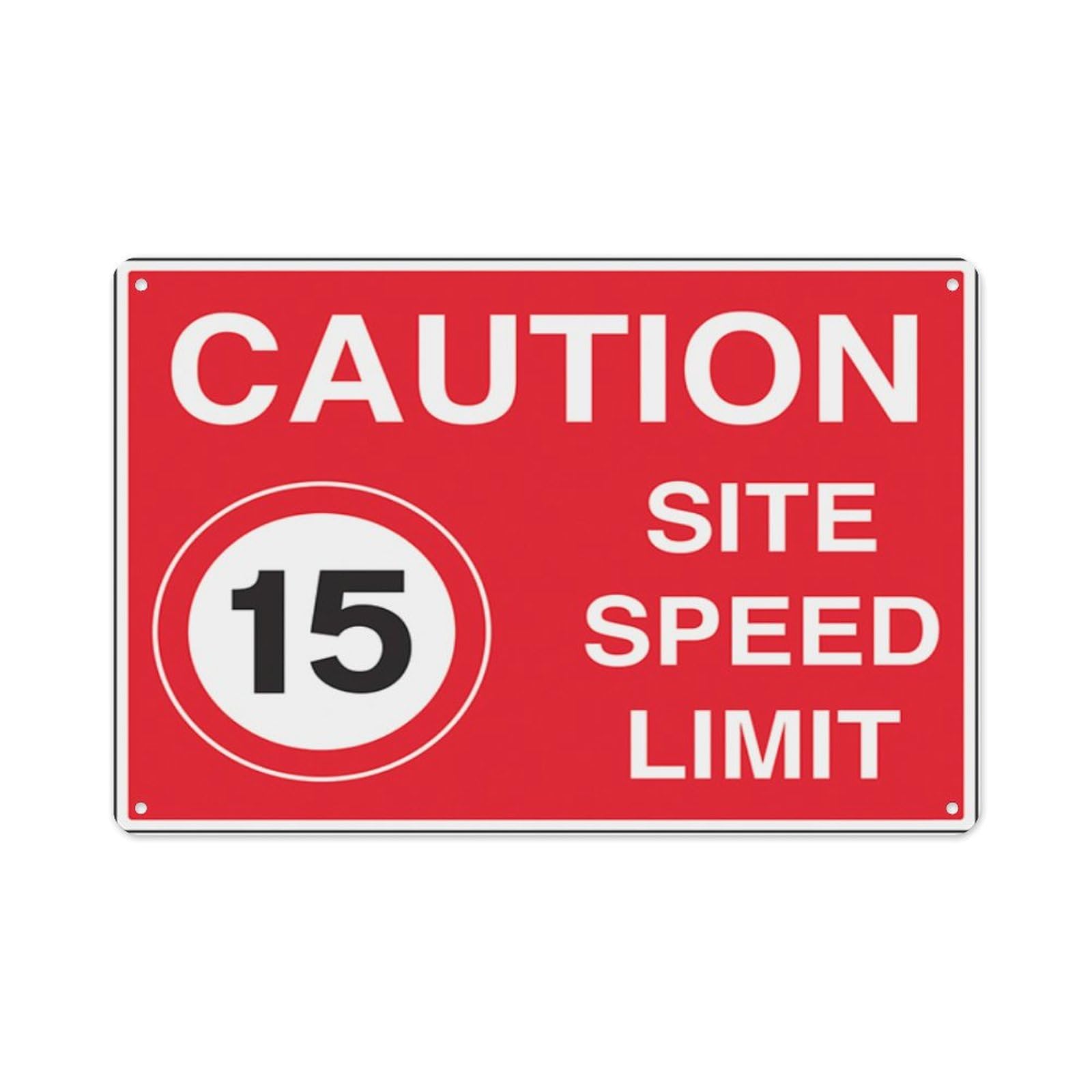peiyeety 15 Mph Site Speed Limit Aluminum Tin Warning Signs For Home Outdoor Garden 12X16 Inches