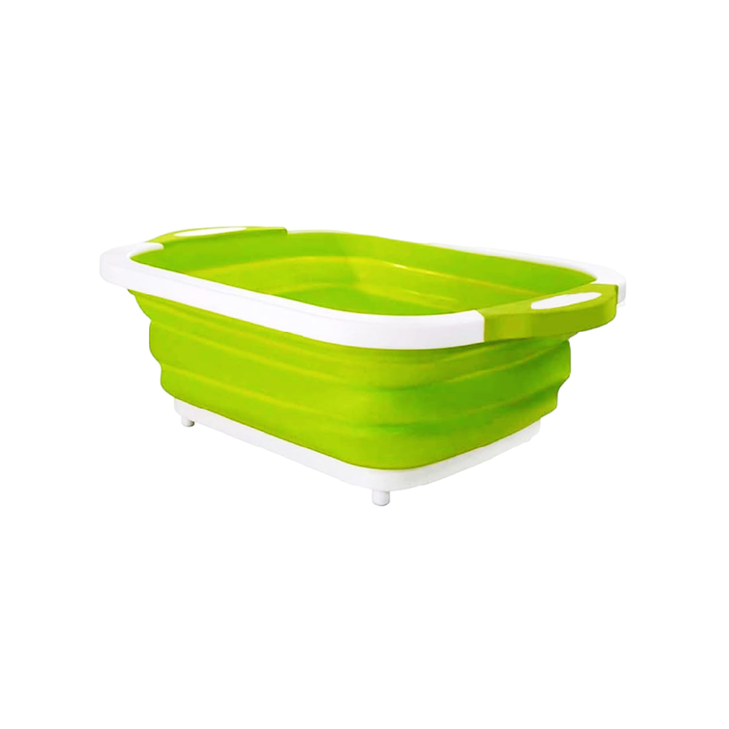 Collapsible Dish Pans for Washing Dishes, Space Saving Multiuse Foldable Sink Tub, Kitchen Storage Tray for Outdoor Camping, Vegetable Washing 36cm x 27cm x 8cm (Green)