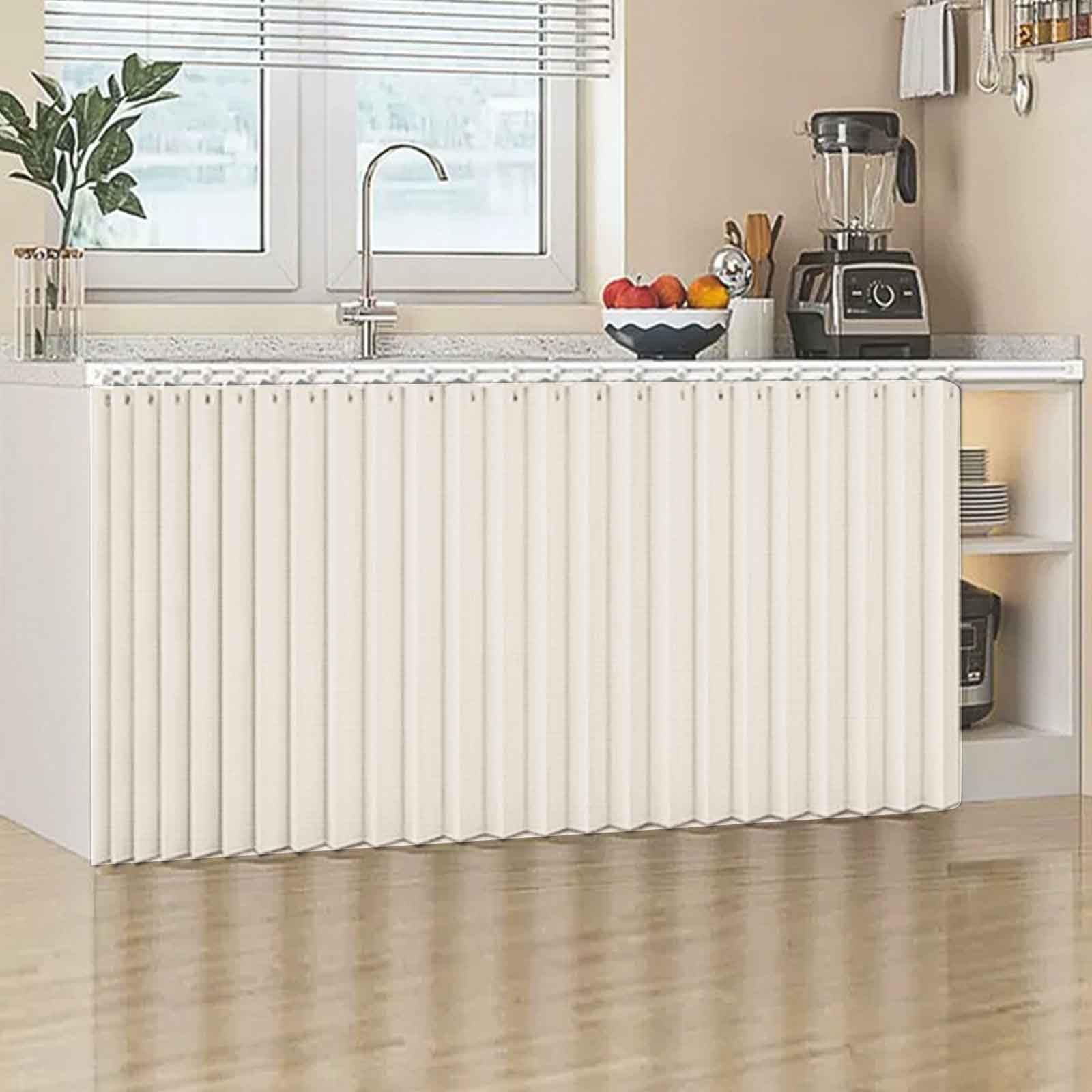 Tendina sottolavello Bagno,Tenda da Cucina Corta,Tenda Corta per Finestra,per Armadio da Cucina,Armadio,Bagno,Mobile Lavatrice,scaffale(2,W 180cm/H 69cm)