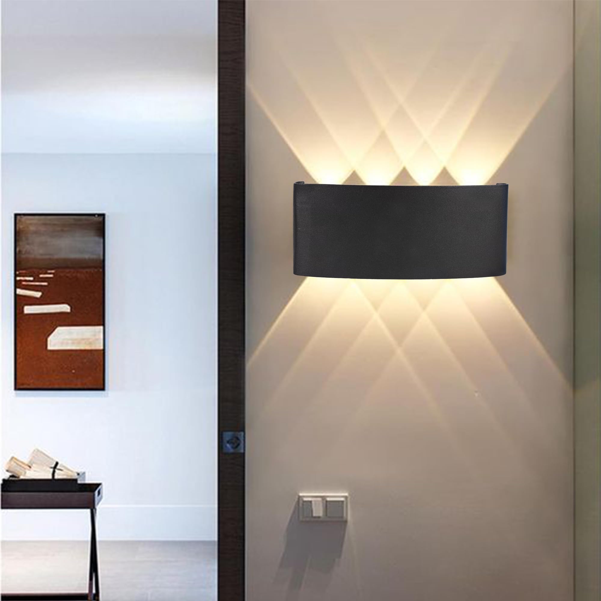 PIXORA 8 Ray Up Down Waterproof LED Wall Light Warm White 2024 Model