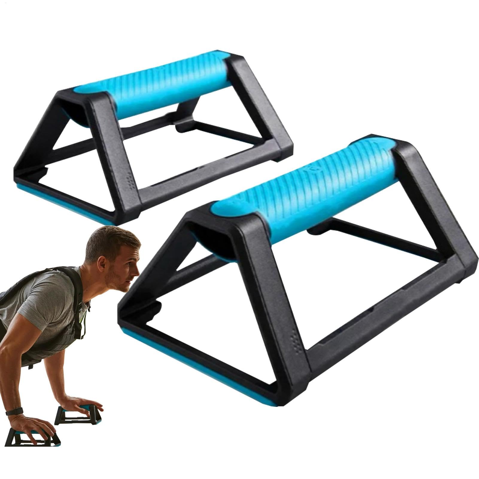 Maniglie per esercizi per braccia pushup, 19 x 11 x 7 cm, supporti antiscivolo per allenamento della, attrezzatura ergonomica per il fitness, strumento per la costruzione muscolare, ideale per