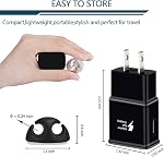 Bloc de recharge rapide, USB Adaptive Fast Charger Box Android Cell Phone Wall Quick Tablet Chargeur Plug Adaptateur Compatible Samsung Galaxy S10 S9 S8 S7 A13 A16 Remarque 8 9 10 LG G7 Plus EP-TA20JBE (2 Boîte)