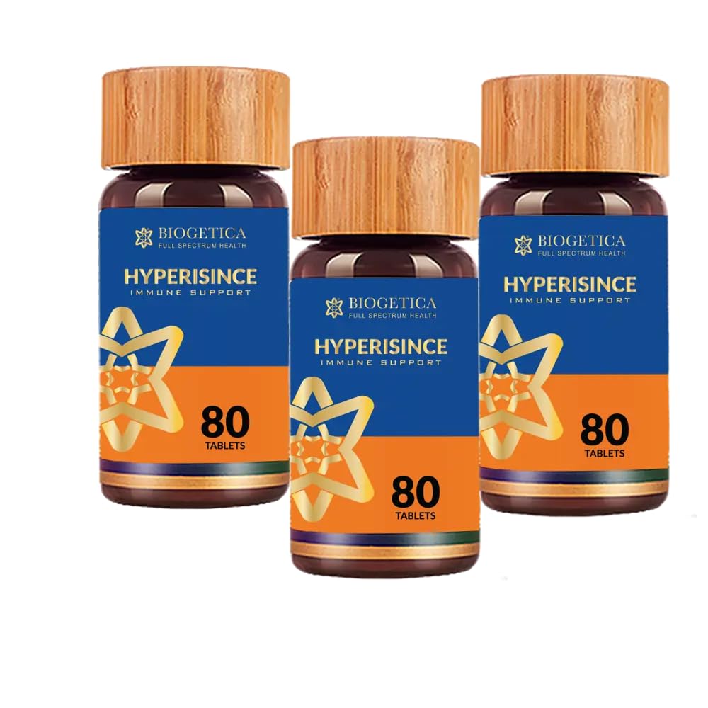 Hyperisince - with Hypericum Mysorense from The Nilgiri Hills - 100% Vegan Non GMO Tablets - 80 Tablets- Pack of 3