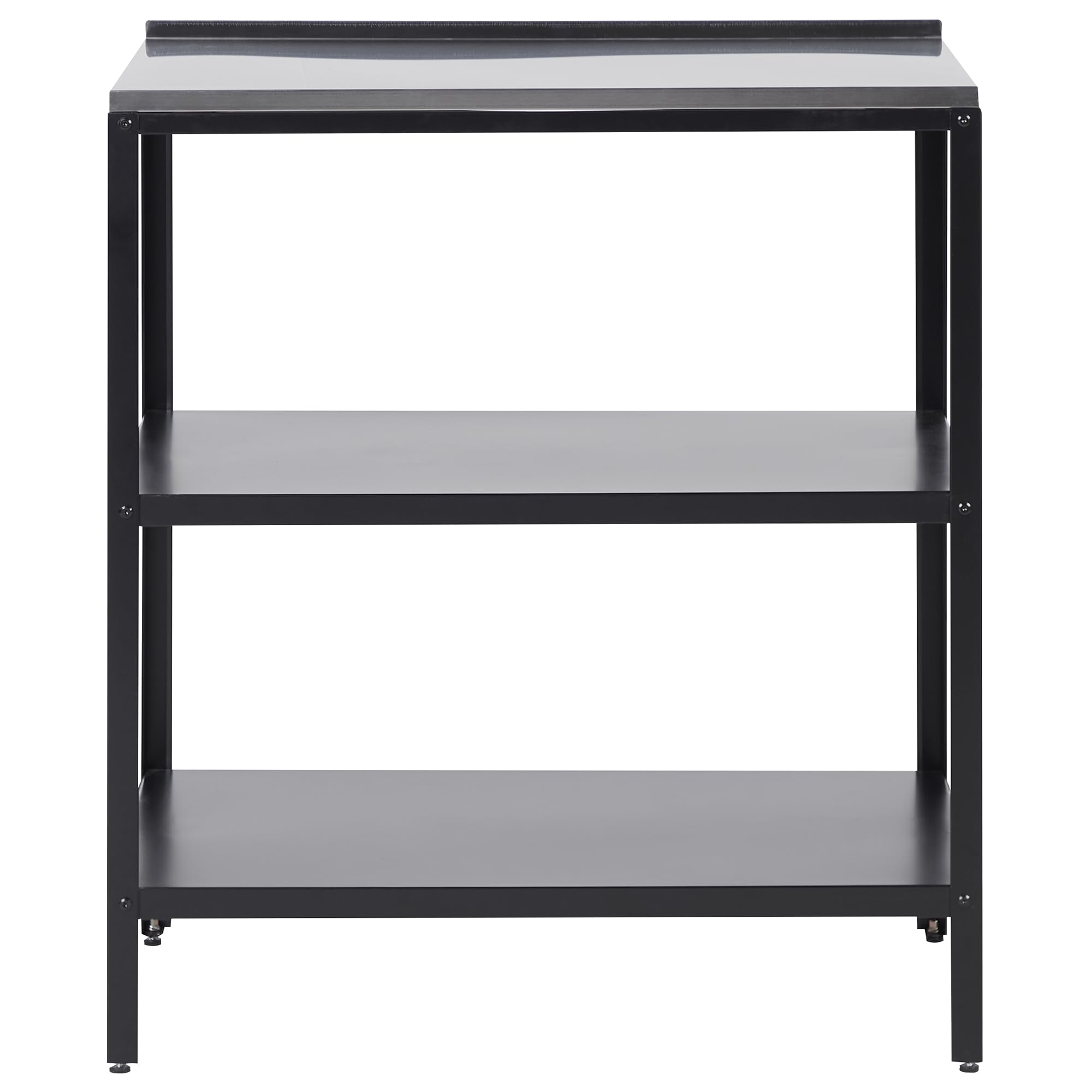 Beliani Commode de Jardin Îlot en Acier INOX Noir 80 x 50 x 92 cm Vilama