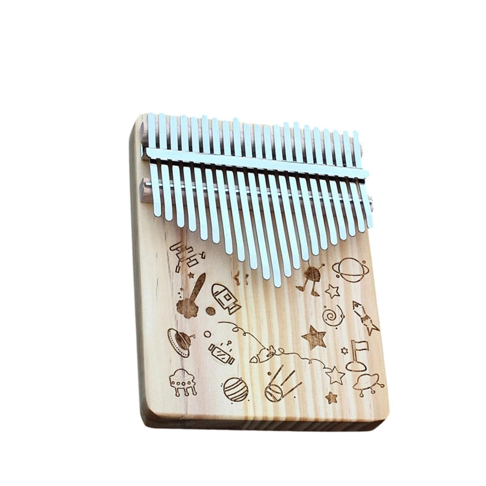 Kalimba portatile Kalimba Legno Chiaro Foro Tondo