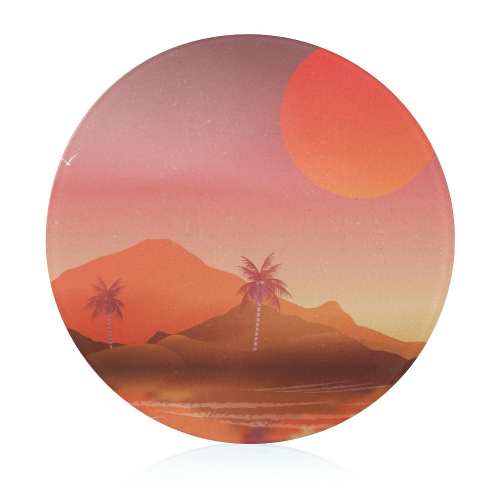 Planche retro sunset en verre pour plan de travail propre et sans rayures