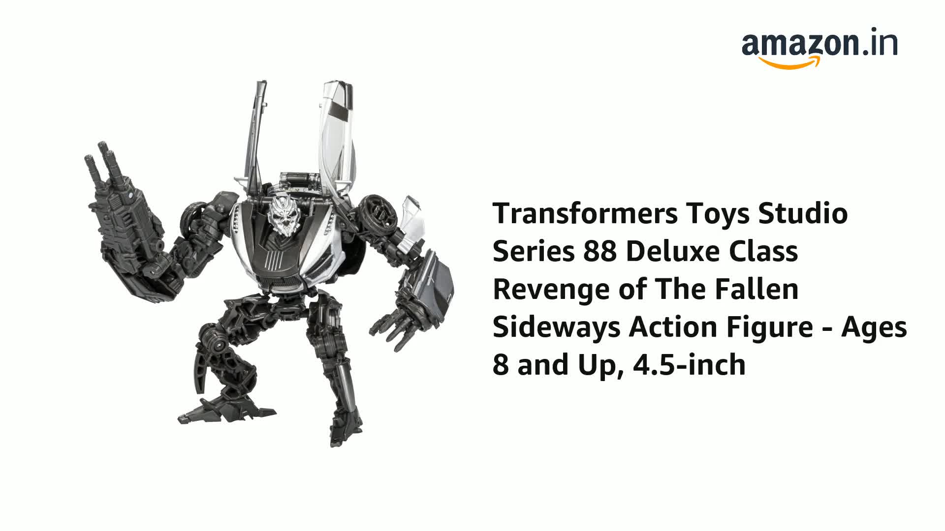 Transformers Studio Series 88 Sideways | Action Figure 11 Cm Classe Deluxe | Ispirata A La Vendetta | Si Trasforma In Passeggino Sportivo - 5