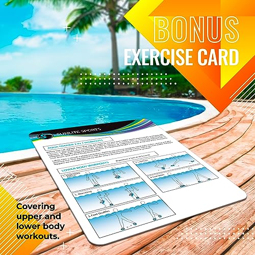 Image of Sunlite Sports Aqua Trainer 2-in-1 Resistance Hand and Feet Paddle, Water Aerobics Set for Pool, Adult Aquatic Exercise for Aqua Workout, Low Impact Upper Lower Body Workouts