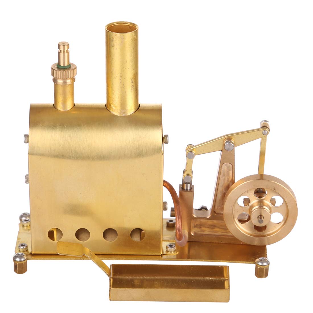 Kopeetechy Dampfmaschinenmodell Erwachsen - Mini Metall Motor Modell, Kupfer Dampfmaschine Funktionsfähig, Kessel Dampfmaschine, Wissenschaft Geschenk Experimentierkasten