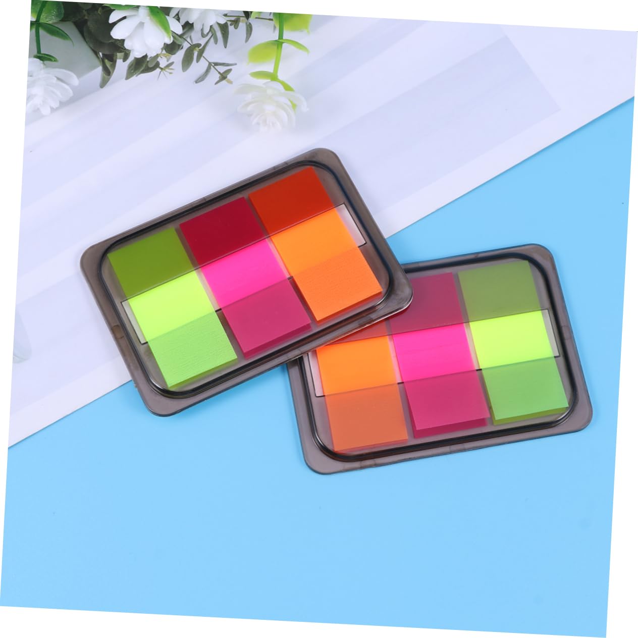 NUOBESTY 30packungen Neon Page Marker Bunte Haftnotizen Selbstklebende Lesezeichen Für Bücher Und Dokumente Markieren Und Hervorheben Von Informationen